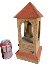 Boite à Bonbon Clocher Bois et Carton Paques Boite à Musique 33Cm France 1930