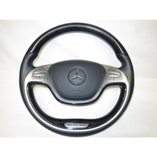 Volant en bois véritable Kuroki W222 avec palette A 222 460 5603 9E38 M