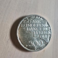 Pièce 500 Francs argent  Belgique Commémorative 1830-1980