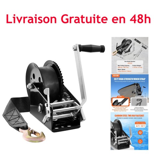 Vevor treuil manuel 1587 kg - 1587,5,