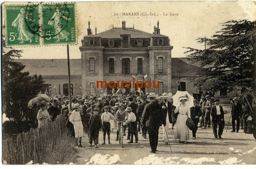 Cpa marans la gare - cpa,