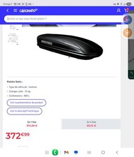 coffre de toit voiture. 400e