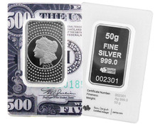 2023 Pamp Suisse Morgan Tribute 50 Gram Silver Bar - In Assay