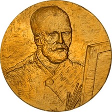[#181312] France, Medal, Peinture, Van Gogh, Auto-Portrait au Chevalet, MS(65-70