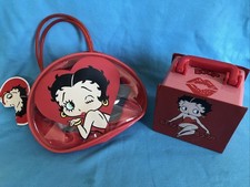 BETTY BOOP Make-Up Case Pouch Bag & Collectible Box With Handle 2005 King