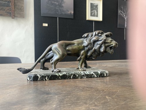 Sculpture lion bronze - sculpture, en