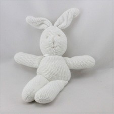 Doudou lapin blanc laine
