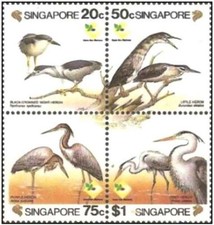 Timbres Oiseaux Singapour