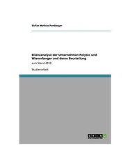 Bilanzanalyse der Unternehmen