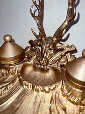 Antique Bronze Inkwell Germany 1890 Black Forrest