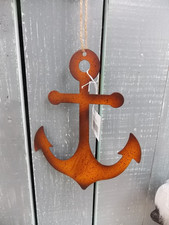 Suspension murale Ancre marine en métal verni aspect rouille,neuve 18x14cm