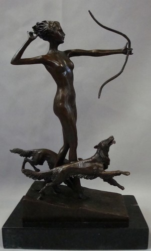 Statue sculpture chien diane - statue,