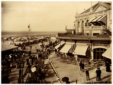 France, Trouville-sur-Mer, Terrasse du Grand Salon vintage albumen print print print print