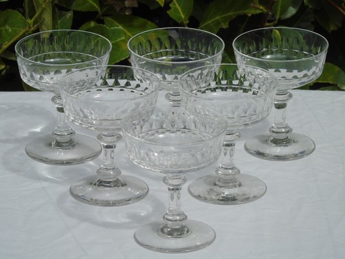 Baccarat service 6 - de, coupes