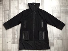 ET DIEU CRÉA LA FEMME DESIGNER BLACK WOOL COAT PARKA FRANCE 40 M