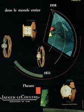 Advertising 1021 1958 Jaeger-LeCoultre Geophysical Chrono Watches