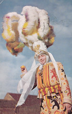POSTCARD BINCHE HAINAUT BELGIUM BELGIAN FOLKLORE "GILLE" DE BINCHE TRAVELLED 1959