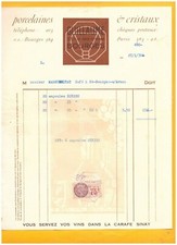 "BOURGES (18) DISHES / TABLE SERVICES Crystal Porcelain "GUILLAUME" in 1936