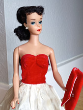 Beautiful Brunette Vintage Ponytail #7 Barbie w/ Silken Flame #977 Dress