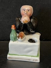 Antique 19th century PARIS PORCELAIN INKWELL / NINETEENTHth century