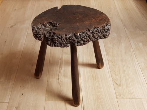 Tabouret tripode bois art - tripode,