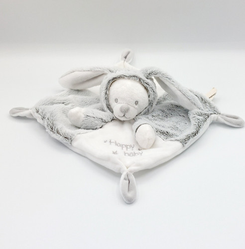 Doudou plat ours blanc