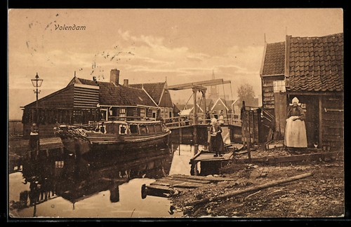 Carte postale volendam bord - postale, volendam,