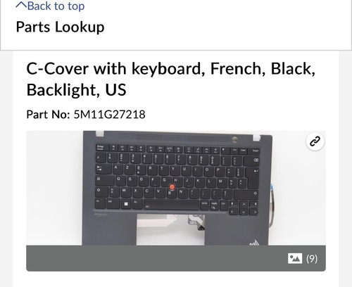 Top cover clavier fr - +,