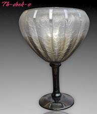 SCHNEIDER LARGE CUP JEWELRY ACID CLEAR GLASS ART DECO 1930 HT.29.5CM.