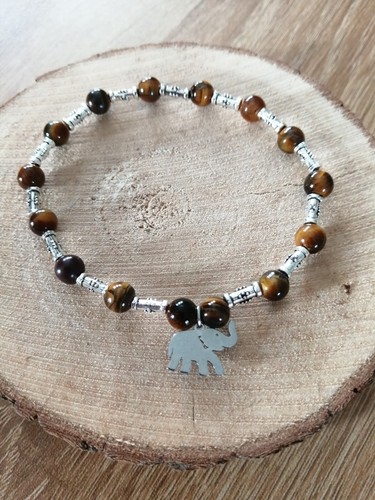 Bracelet œil tigre avec - tigre,