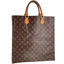 Louis Vuitton Monogram Sac Plat Leather Brown Tote bag 3652