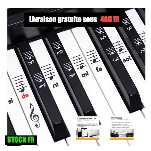Autocollants notes piano
