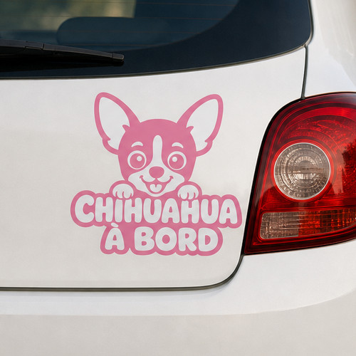 Sticker chihuahua bord - à,