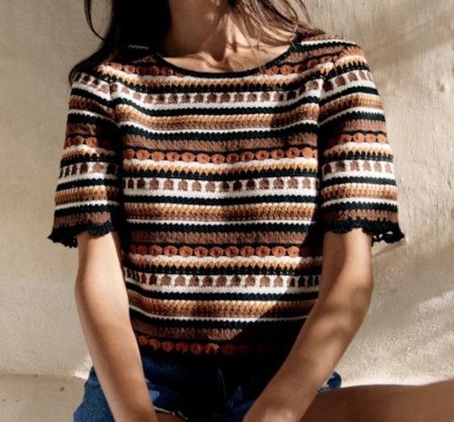 Sézane crop maille philippine - sézane,