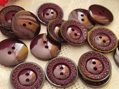 Lot boutons vintage - lot, violet