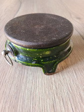 Antique CALOR Green Enamelled Cast Iron Electric Stove