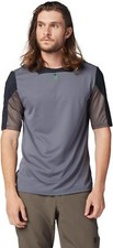 Fox Defend Maillot De Vélo À Manches Courtes Mountainbike Mtb Graphite Gris M