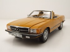 Mercedes 450 Sl Cabriolet R107 1975 Orange Modèle Automobile 1:18 Norev
