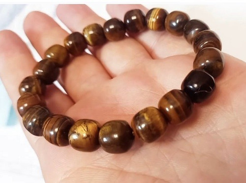 Bracelet perles ovales 9mm - bracelet,