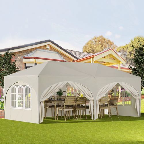 Tente réception blanc 3x6m - blanc,