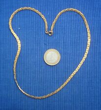 B26AG Neuf Collier Plaqué OR Poinçon Maille Haricot Lot Bijou 45.5cm 