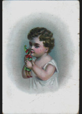 CHROME IMAGE / BIGOT-BILLIARD store in ROURS 37 / CHILD with HARLEQUIN DOLL