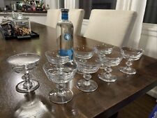 Val St Lambert State Plain Champagne Tall Sherbet Saucer Glass 3 7/8” Lot Of 8