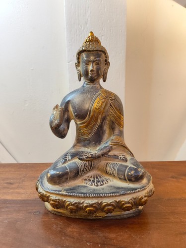 Statue bouddha bronze - statue, en