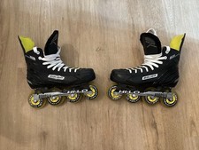 Bauer RS Senior Hi Lo Inline Hockey Skates Roller Blades Men's Size 8 8080/7676