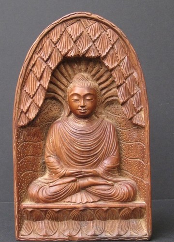 Autel bouddha bois - en,