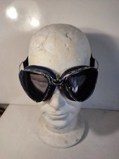 LUNETTE DE SOLEIL MOTO BARUFFALDI - MODELE SENIOR 259  - COUSSINNET CUIR BLEU