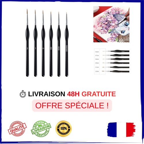 Pinceaux détail fins - , 6
