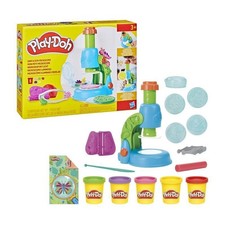 Play-Doh Mon petit microscope, pâte a modeler, 9 accessoires et 5 couleurs, des 