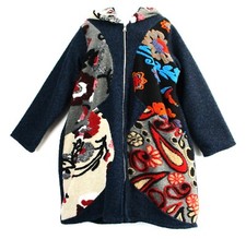 Manteau À Capuche Doublé En